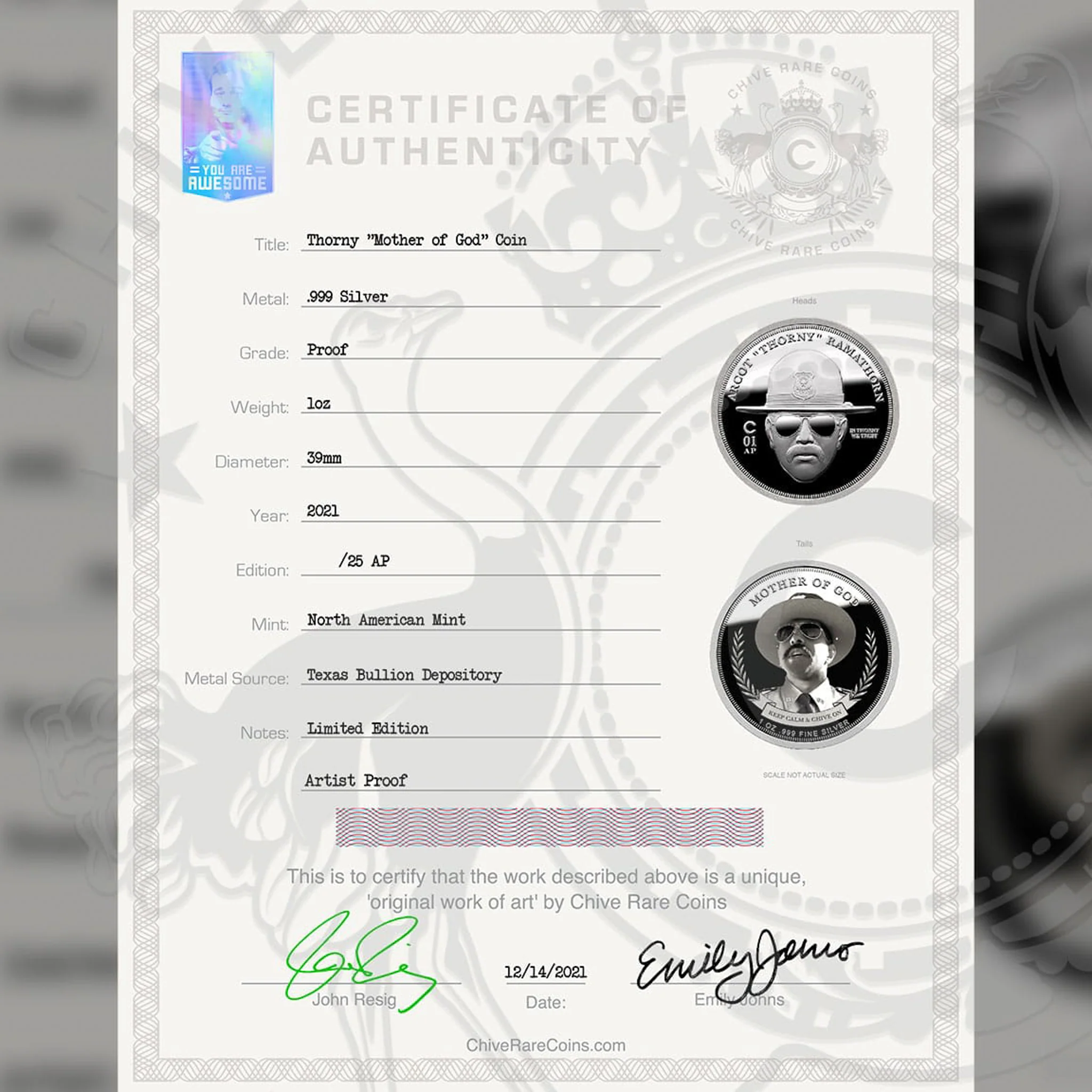 AP Protect and Swerve Silver Coin Set - Image 3