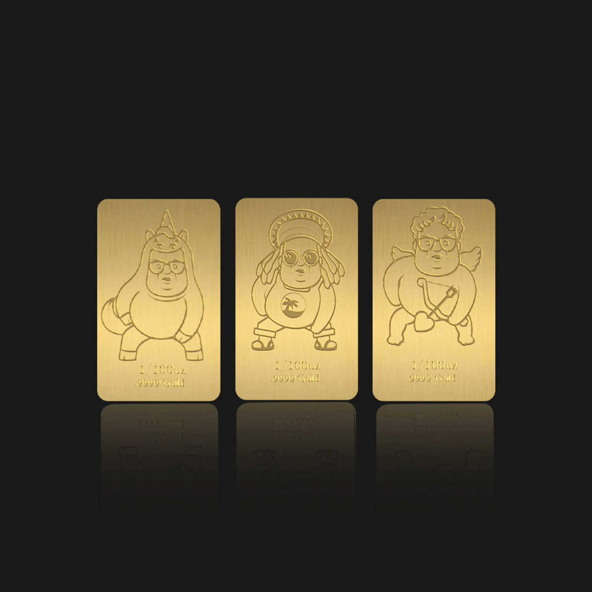 Farley 1/100th oz Gold Bar Feb, Mar, Apr Bundle