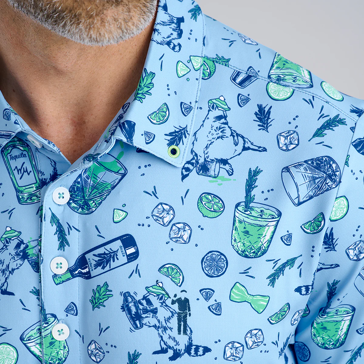 Salty Raccoon Men's Polo - Image 4